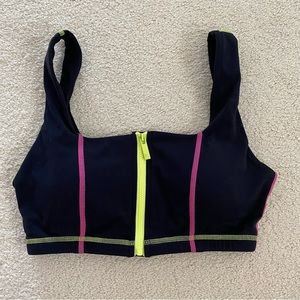 Buffbunny Zip-Up Sports Bra, Size Medium
